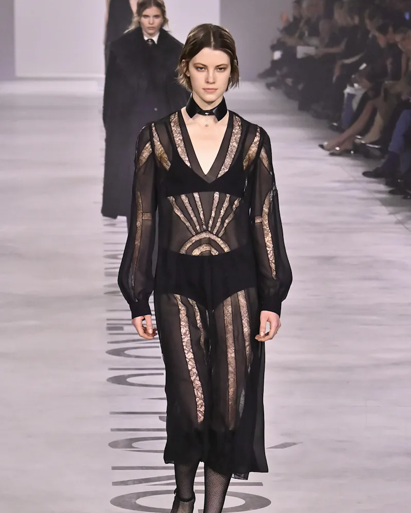 A model walks the runway at the Fendi Ready to Wear Fall/Winter 2026/2027