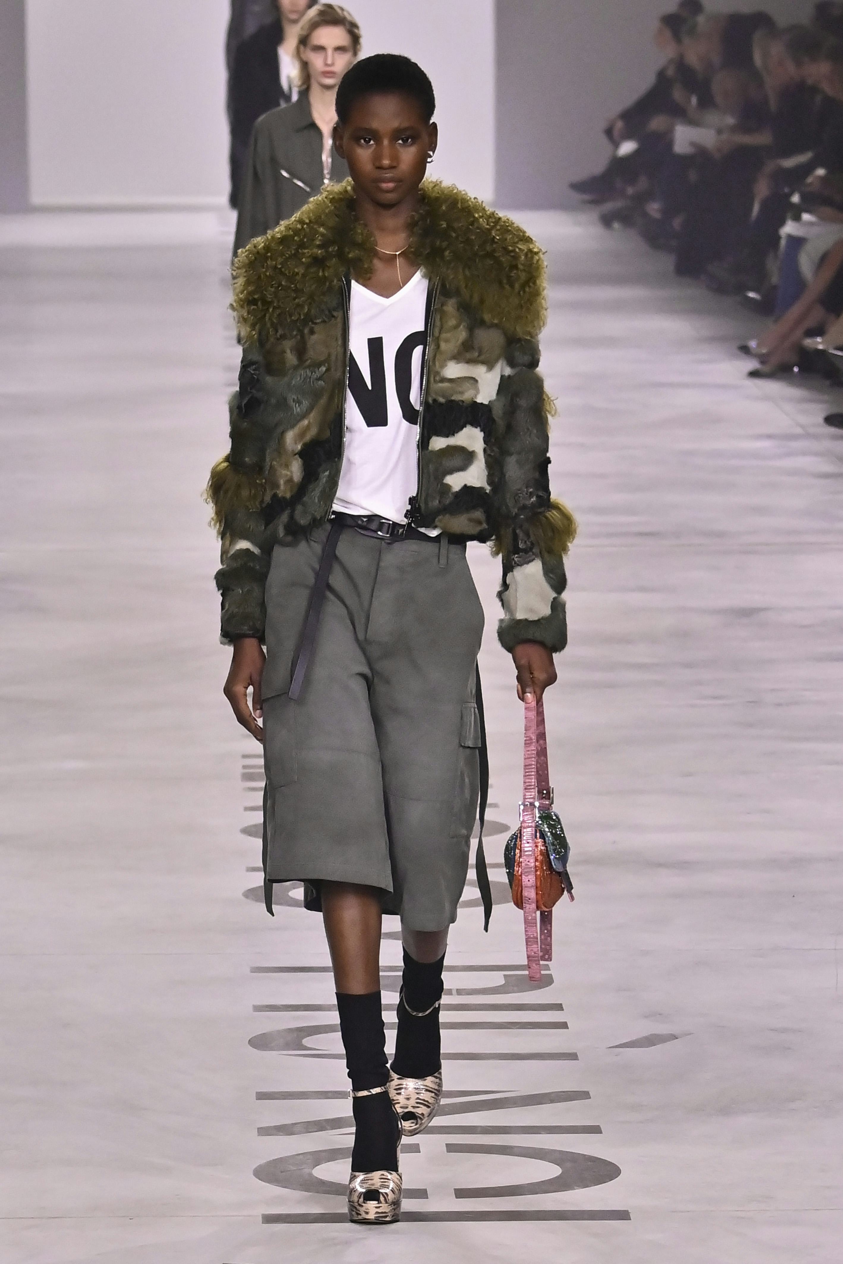 A model walks the runway at the Fendi Ready to Wear Fall/Winter 2026/2027 fashion show