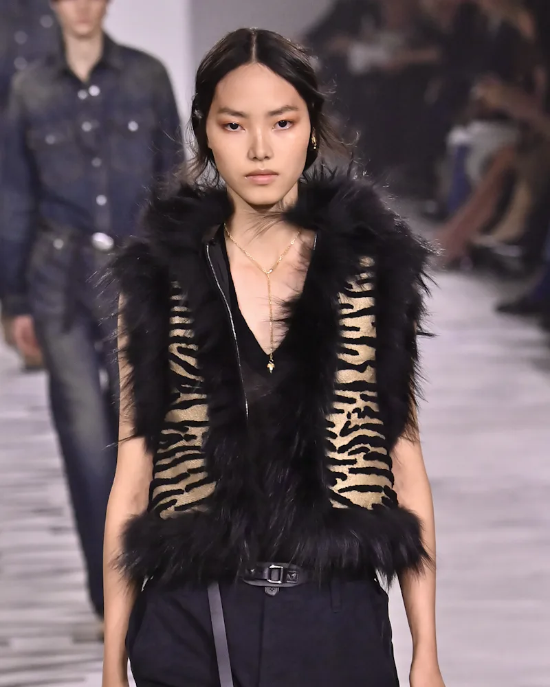 A model walks the runway at the Fendi Ready to Wear Fall/Winter 2026/2027