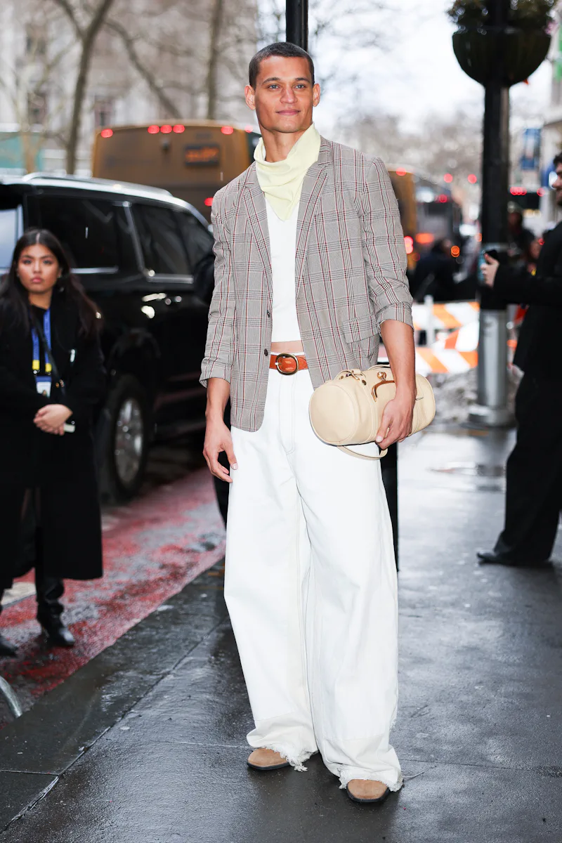 NEW YORK, NEW YORK - FEBRUARY 11: Tyriq Withers attends Coach fashion show during New York Fashion W...
