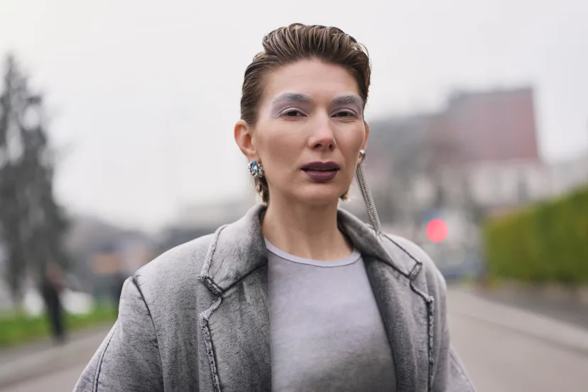 Milan Fashion Week Fall/Winter 2026 Street Style Vampy Lips Trend