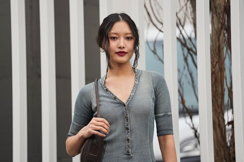 Milan Fashion Week Fall/Winter 2026 Street Style Vampy Lips Trend