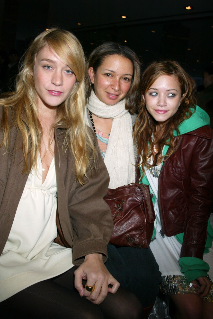 Chloe Sevigny, Maya Rudolph and Mary Kate Olsen during Olympus Fashion Week Fall 2005 - Imitation Of...