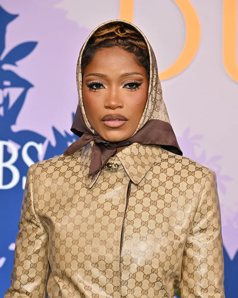 Keke Palmer with cut crease eyeshadow at her premiere