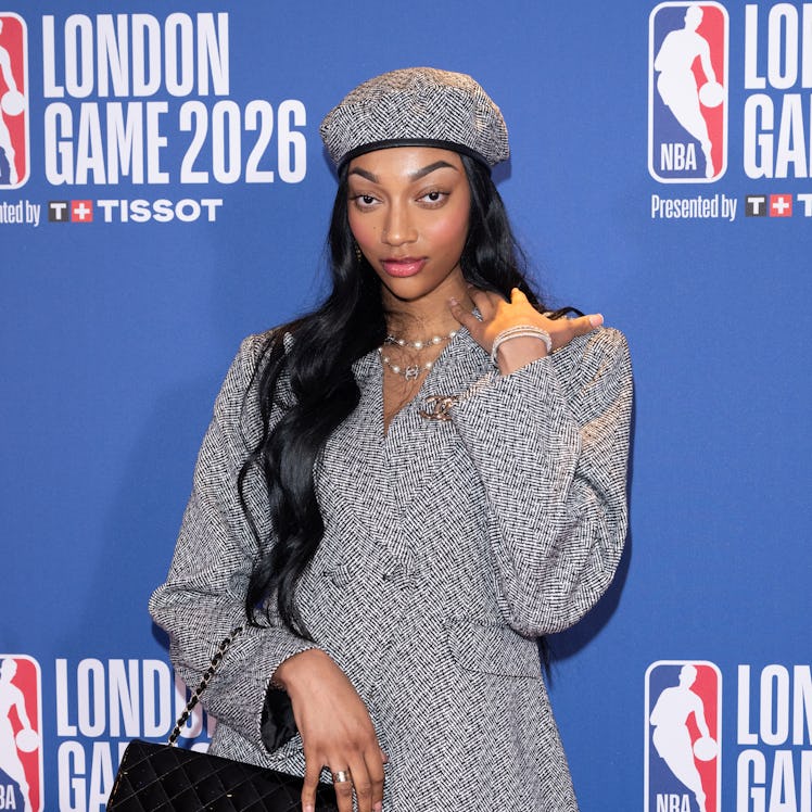 LONDON, ENGLAND - JANUARY 18: Angel Reese attends the NBA London Game 2026 at The O2 Arena on Januar...
