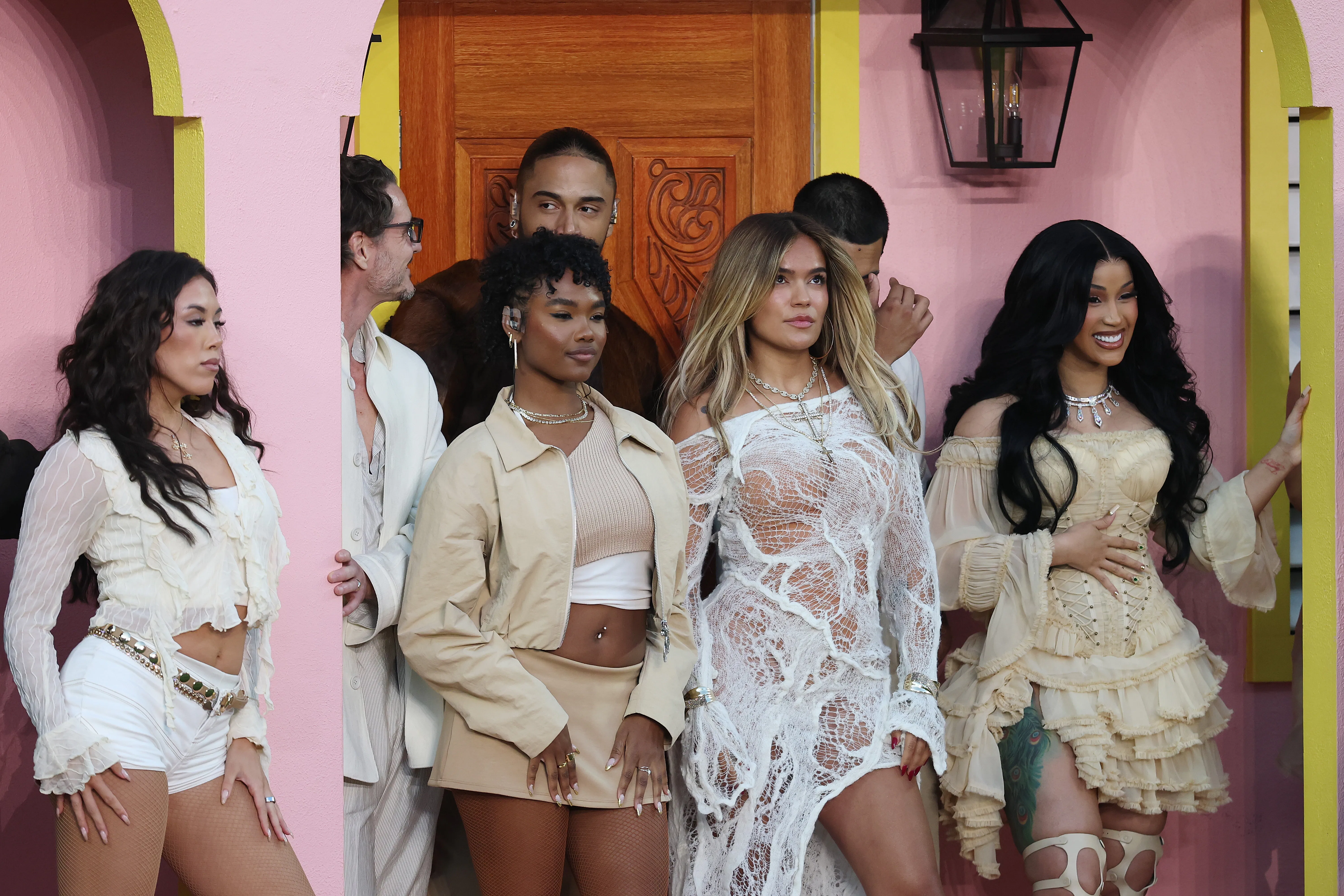 The Celebrities At The 2026 Super Bowl Karol G and Cardi B 
