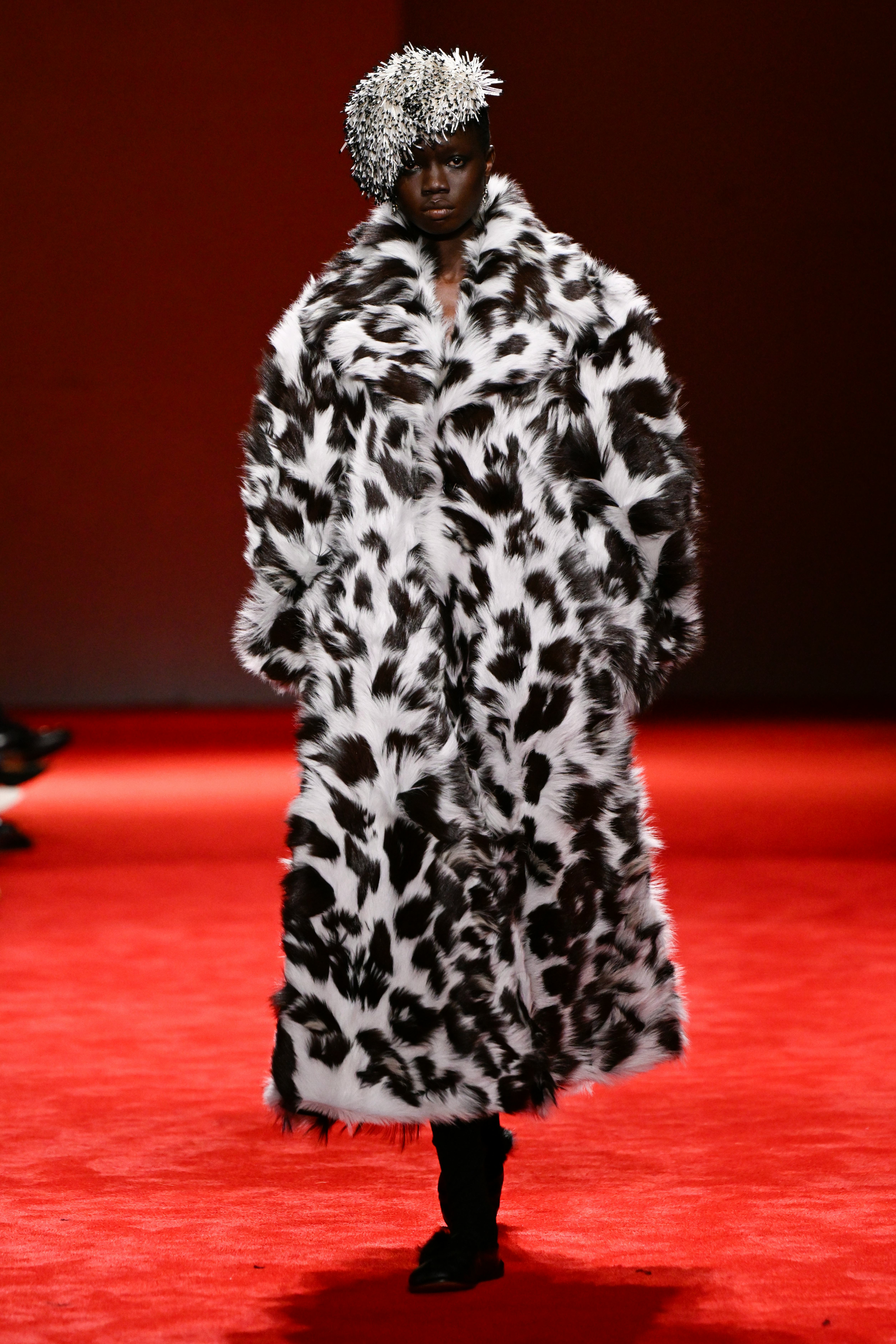 Model on the runway at the Bottega Veneta fashion show as part of Milan Fashion Week Fall 2026