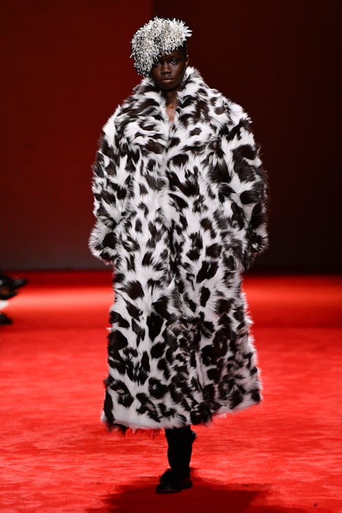 Model on the runway at the Bottega Veneta fashion show as part of Milan Fashion Week Fall 2026