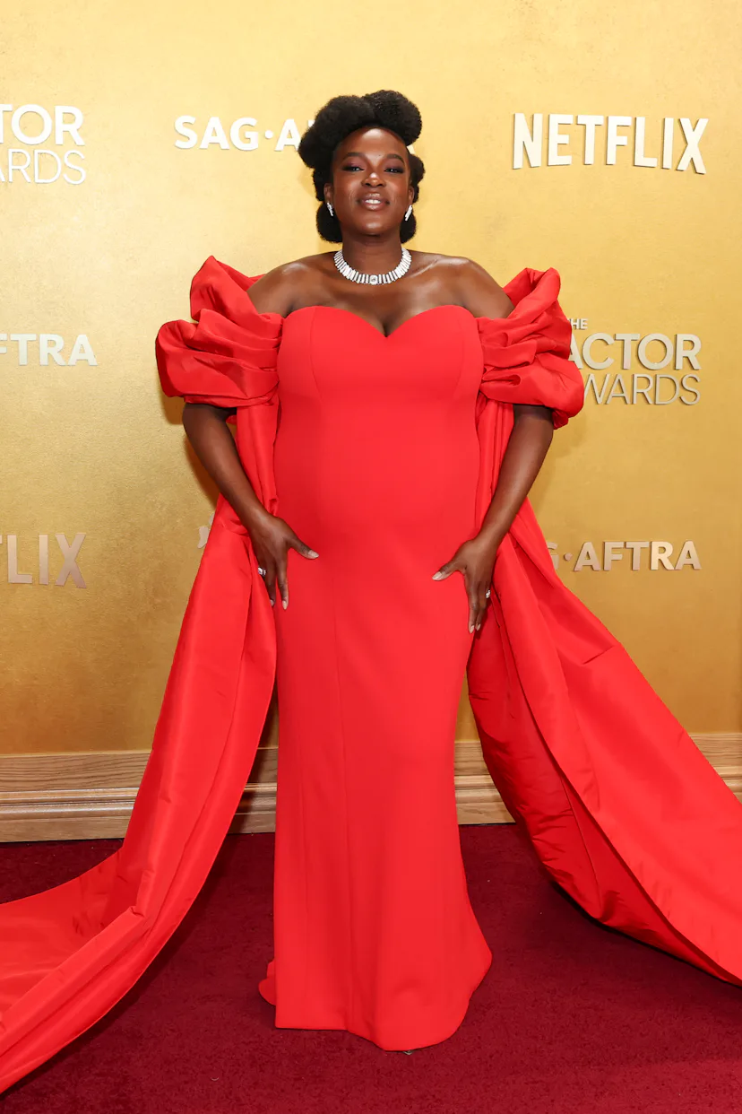 LOS ANGELES, CALIFORNIA - MARCH 01: Wunmi Mosaku attends the 32nd Annual Actor Awards at Shrine Audi...