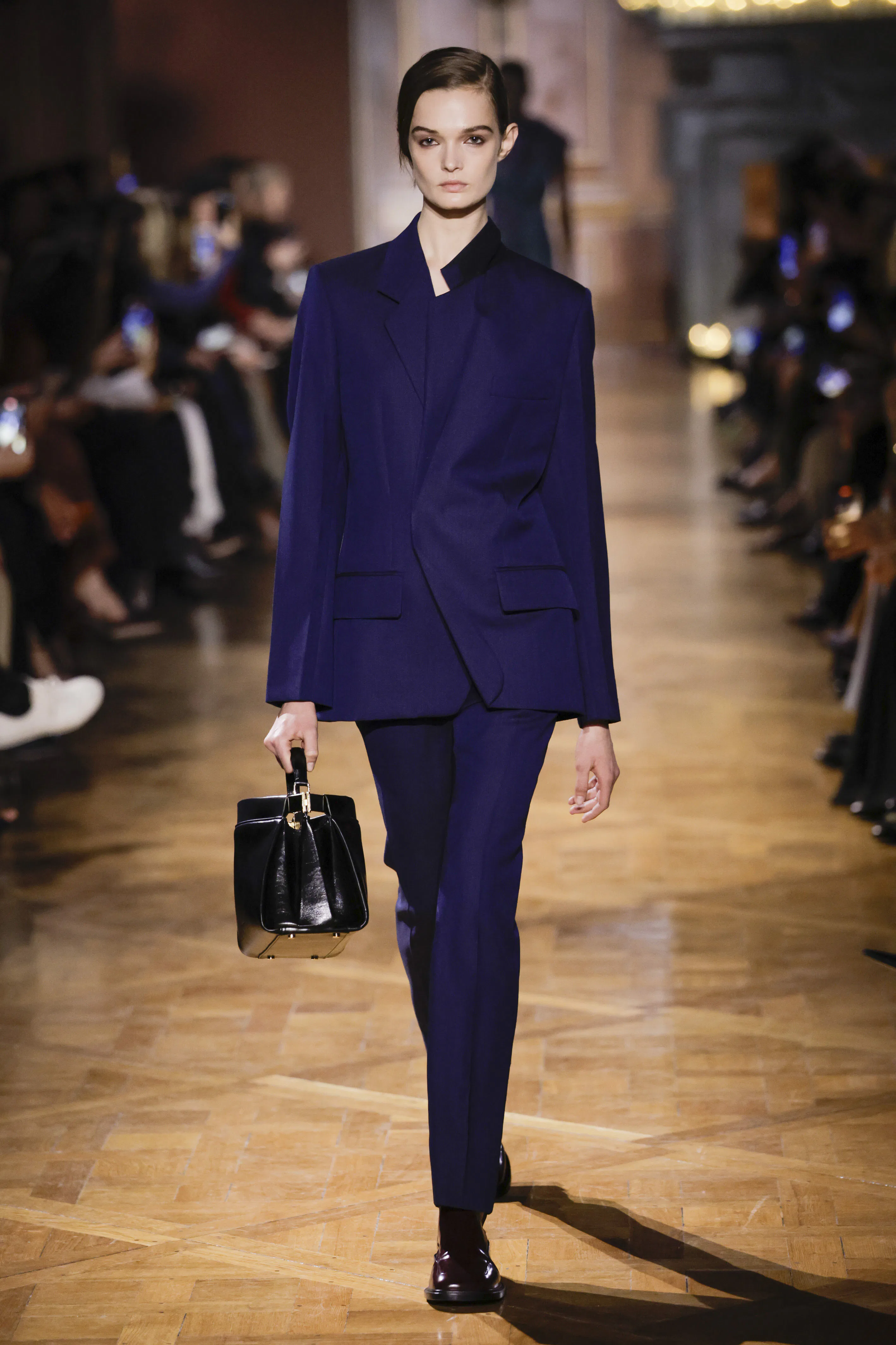 A model walks the runway during the Victoria Beckham Ready to Wear Fall/Winter 2026