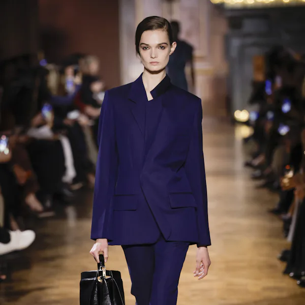 A model walks the runway during the Victoria Beckham Ready to Wear Fall/Winter 2026