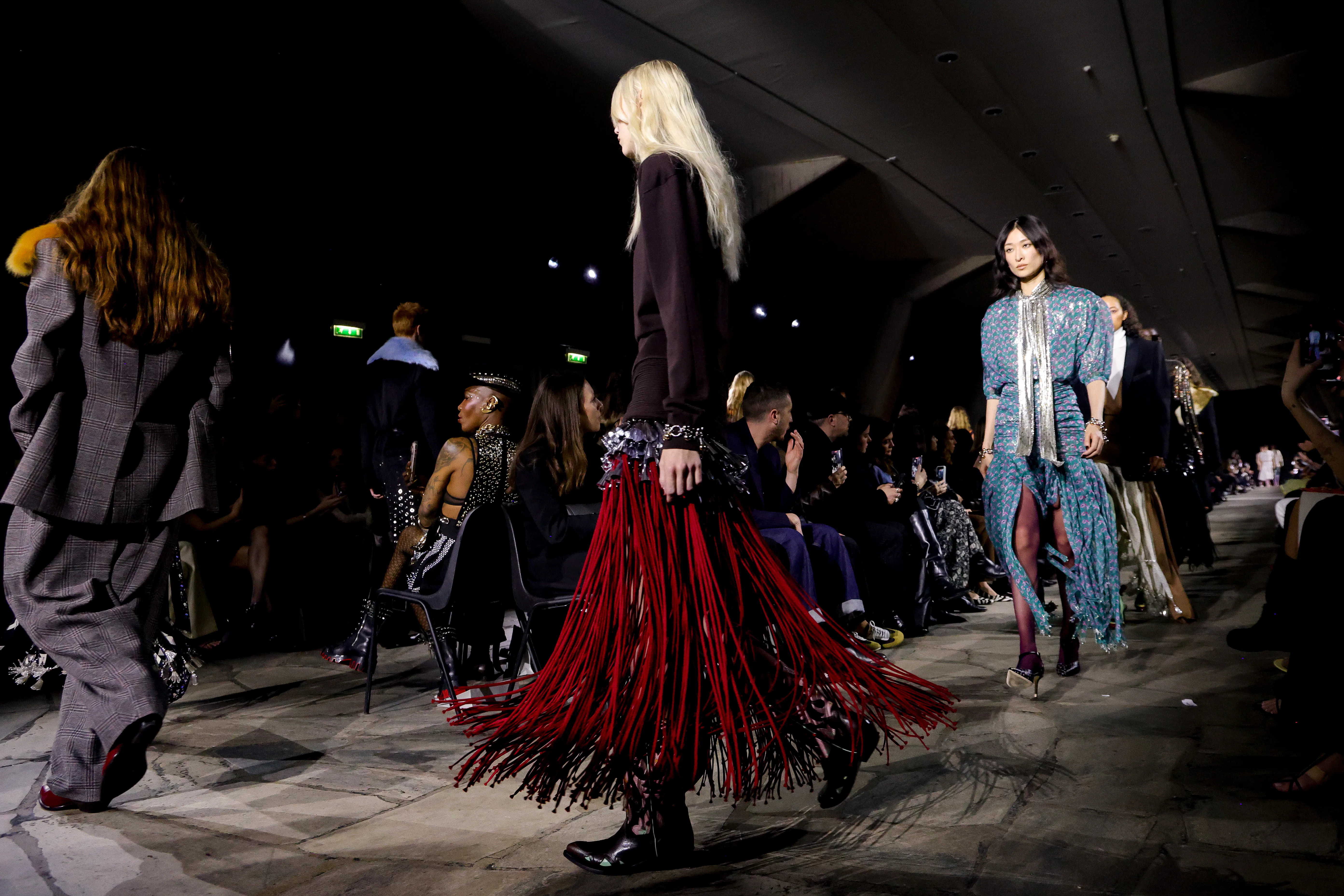 Models on the runway at the Rabanne fashion show as part of Paris Fashion Week Fall 2026