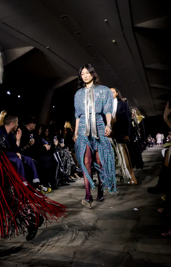 Models on the runway at the Rabanne fashion show as part of Paris Fashion Week Fall 2026