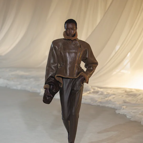 A model walks the runway during the Balmain Womenswear Fall/Winter 2026