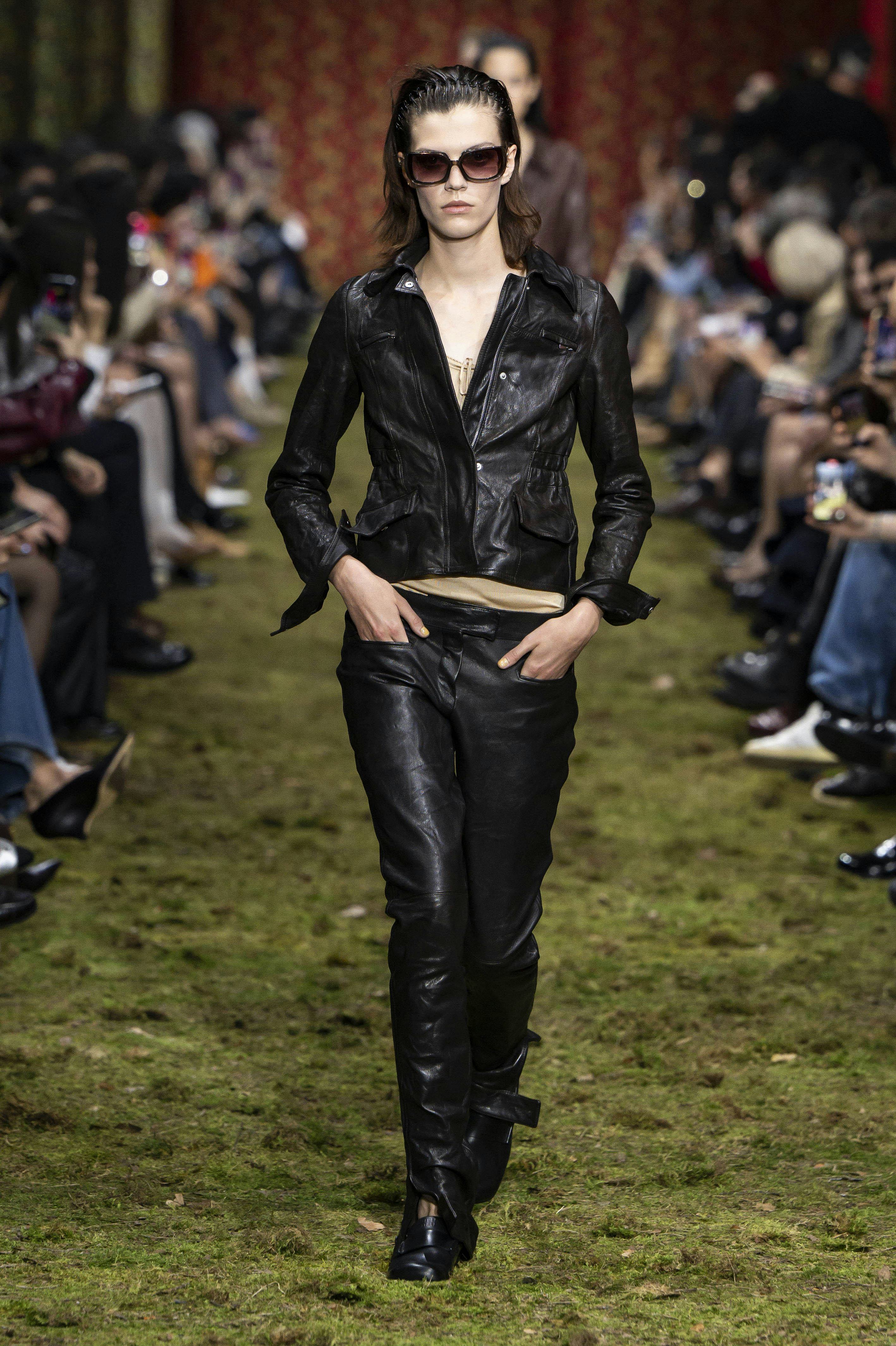 PARIS, FRANCE - MARCH 10: A model walks the runway during the Miu Miu Ready to Wear Fall/Winter 2026...