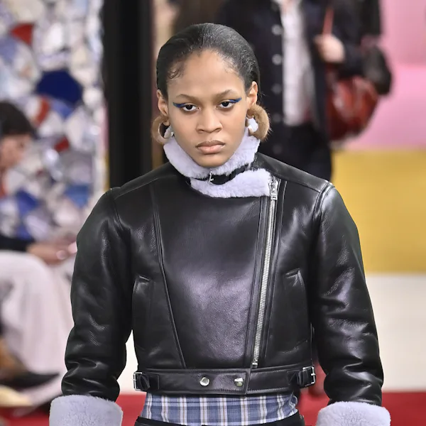 A model walks the runway during the Acne Studios Ready to Wear Fall/Winter 2026