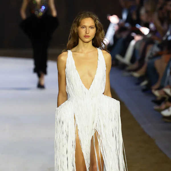 A model walks the runway during the Stella McCartney Womenswear Fall/Winter 2026