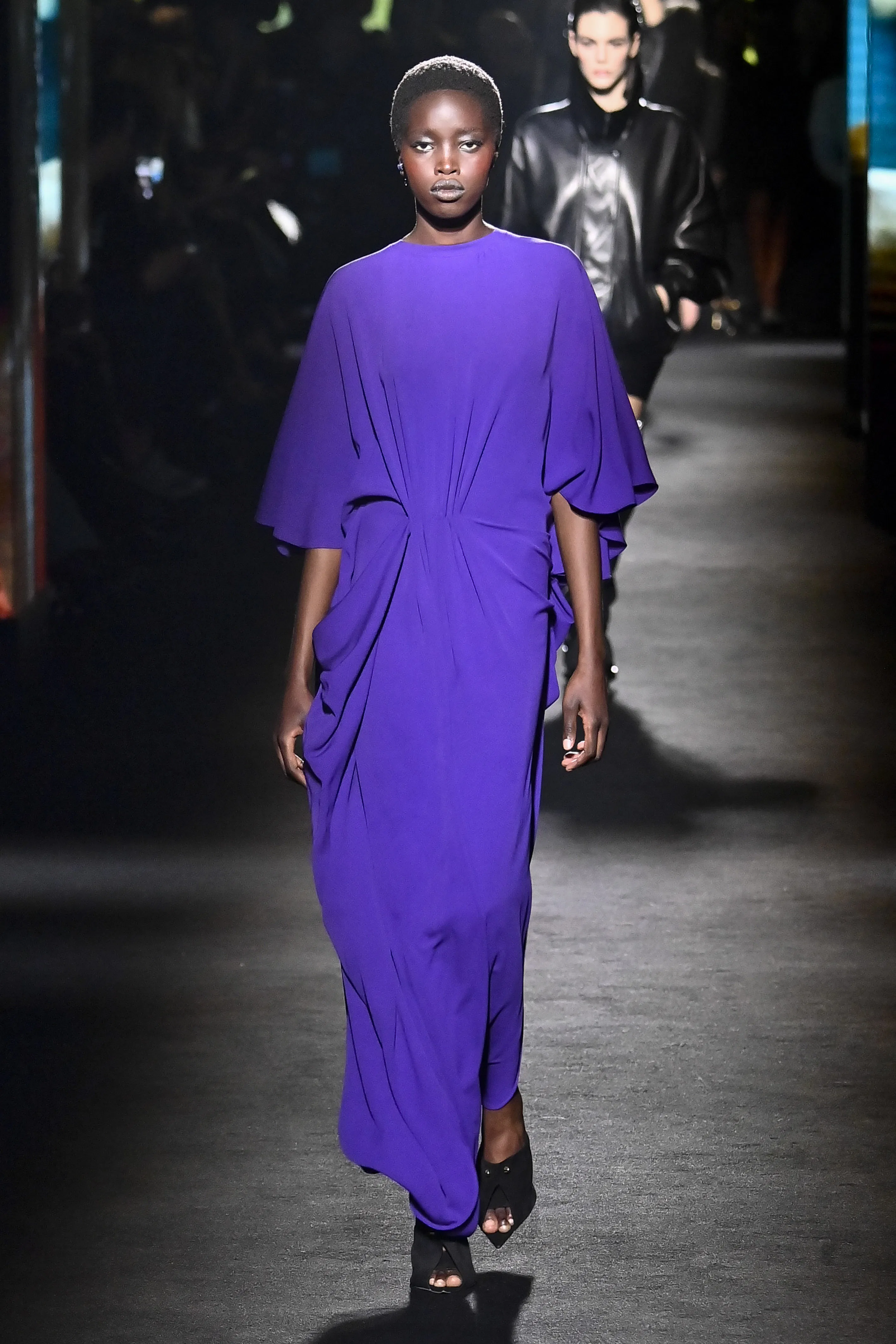 A model walks the runway during the Balenciaga Ready to Wear Fall/Winter 2026