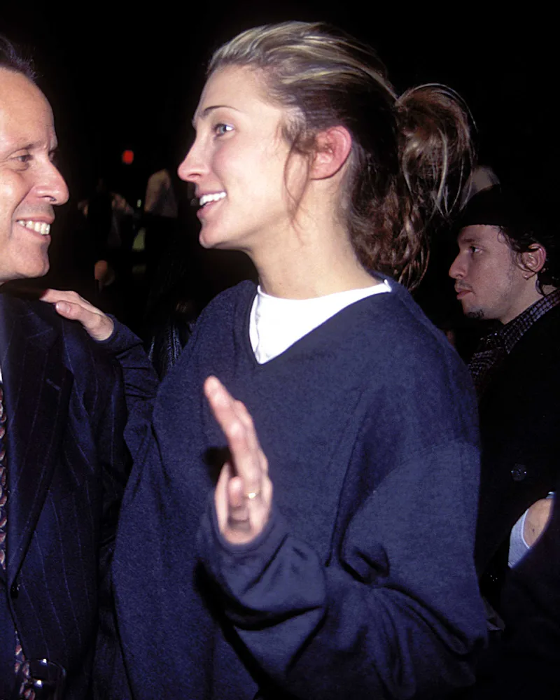 Carolyn Bessette Kennedy at a Calvin Klein fashion show in 1995
