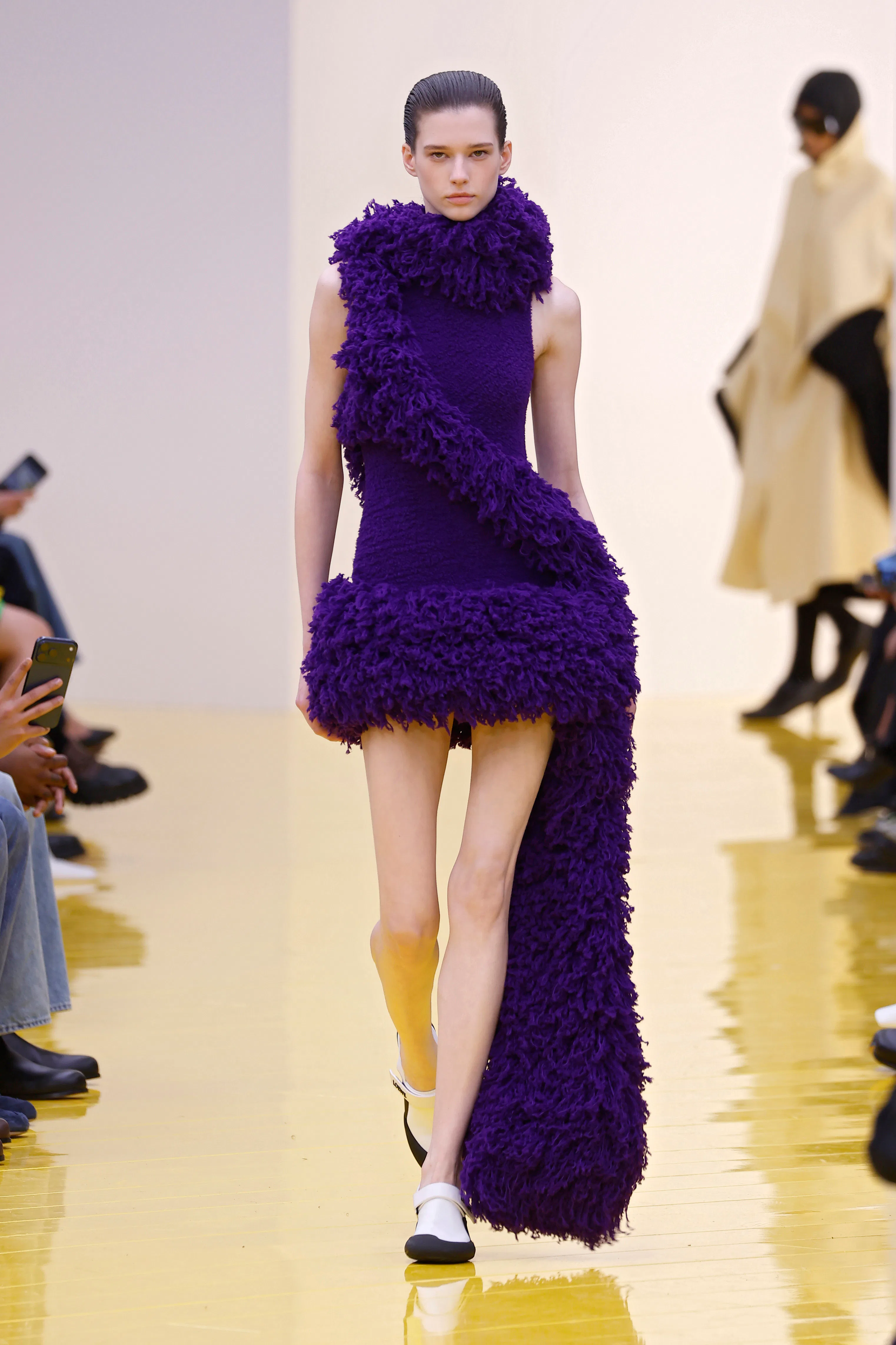 A model walks the runway during the Loewe Womenswear Fall/Winter 2026