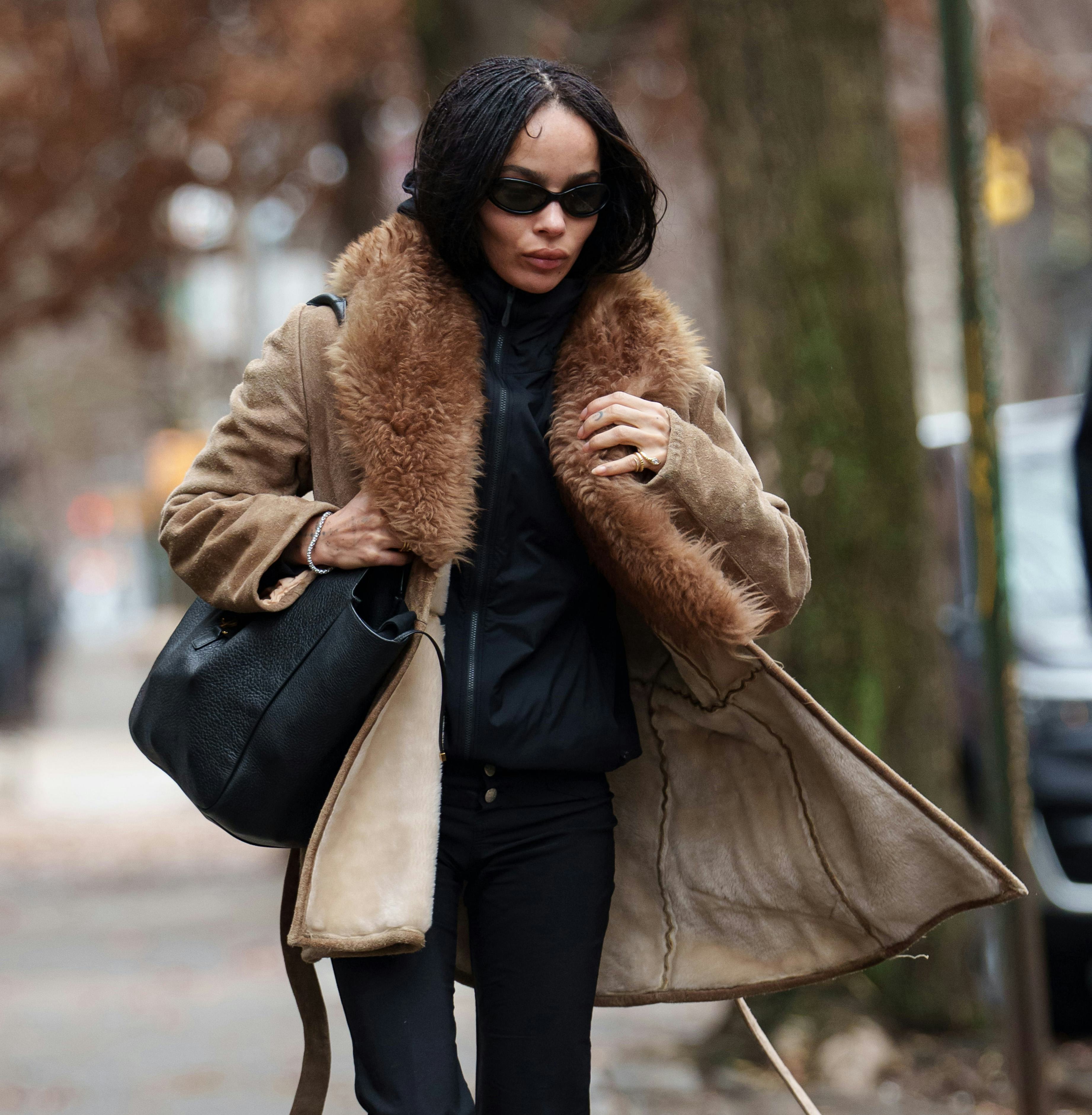 Zoe Kravitz is seen on March 12, 2026 in New York City.
