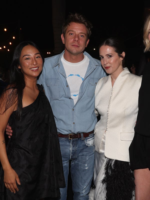 Greta Lee, Jonathan Anderson, Sara Moonves, Editor-in-Chief, W Magazine and Charlize Theron attend a...