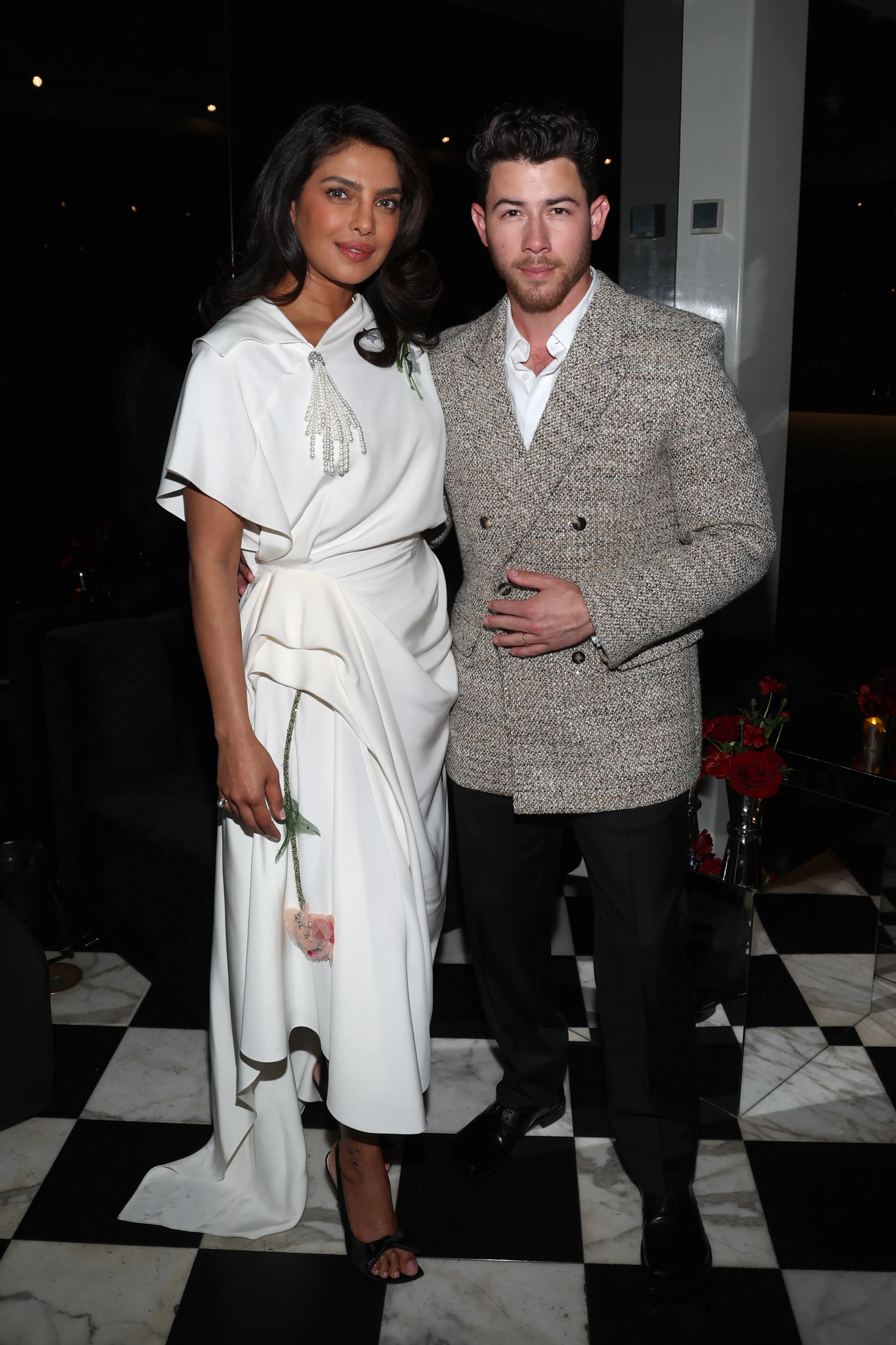 W Magazine & Dior's Pre-Oscars Soirée Was Hollywood Priyanka Chopra Jonas and Nick Jonas 