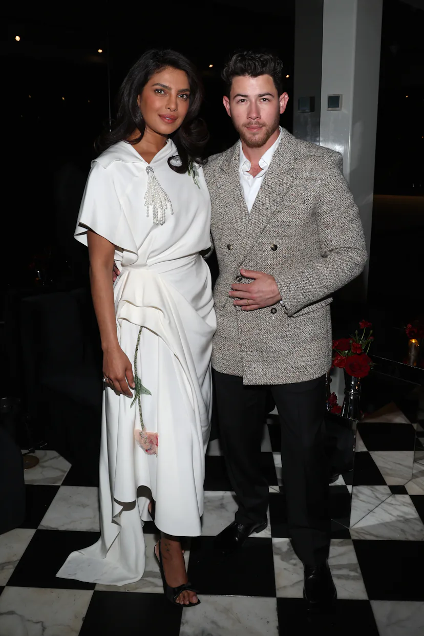 W Magazine & Dior's Pre-Oscars Soirée Was Hollywood Priyanka Chopra Jonas and Nick Jonas