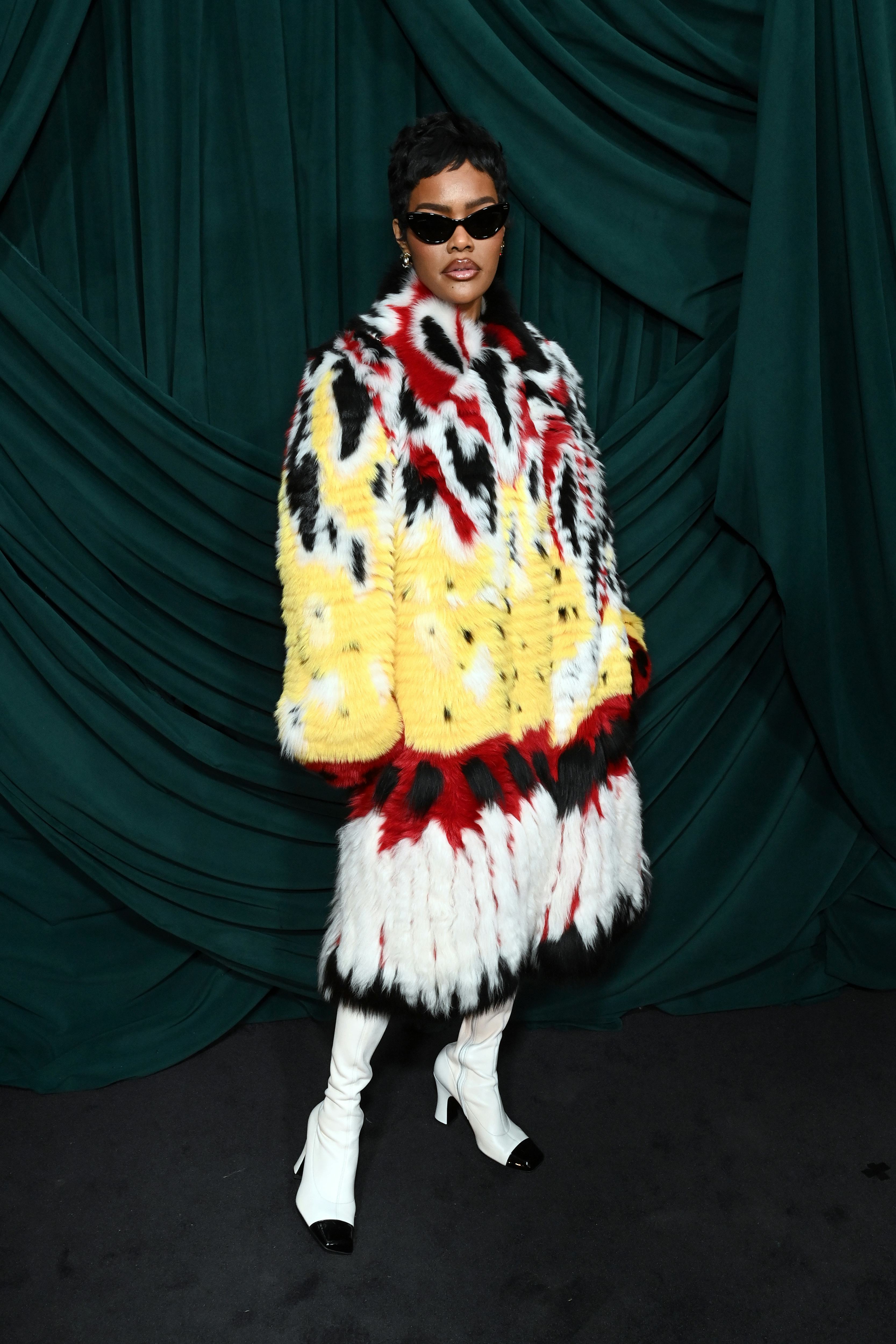 Teyana Taylor, wearing CHANEL, attends the CHANEL and Charles Finch Annual Pre-Oscar Dinner