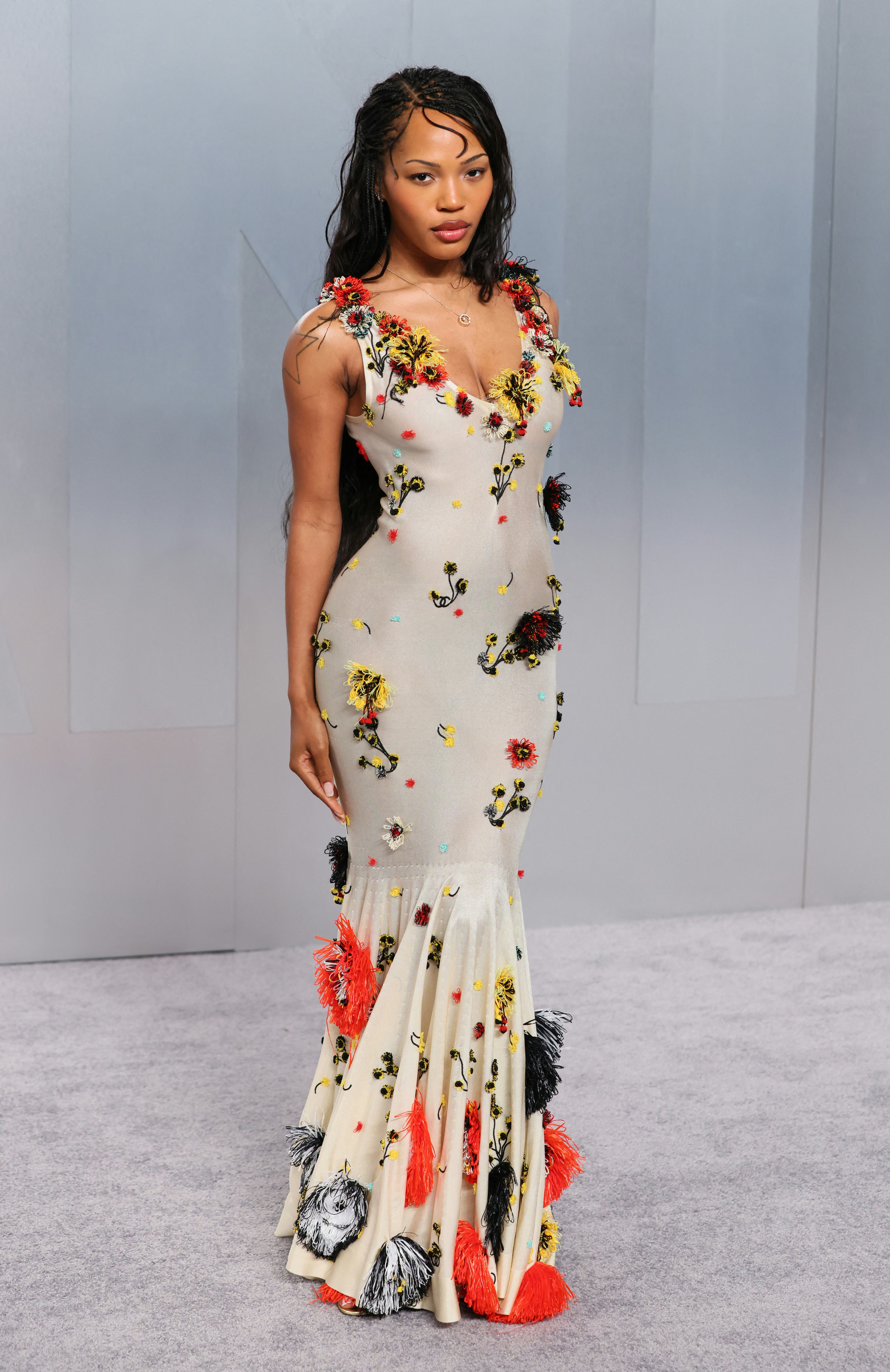 US influencer Quen Blackwell attends the Vanity Fair Oscar Party at the Los Angeles County Museum of...