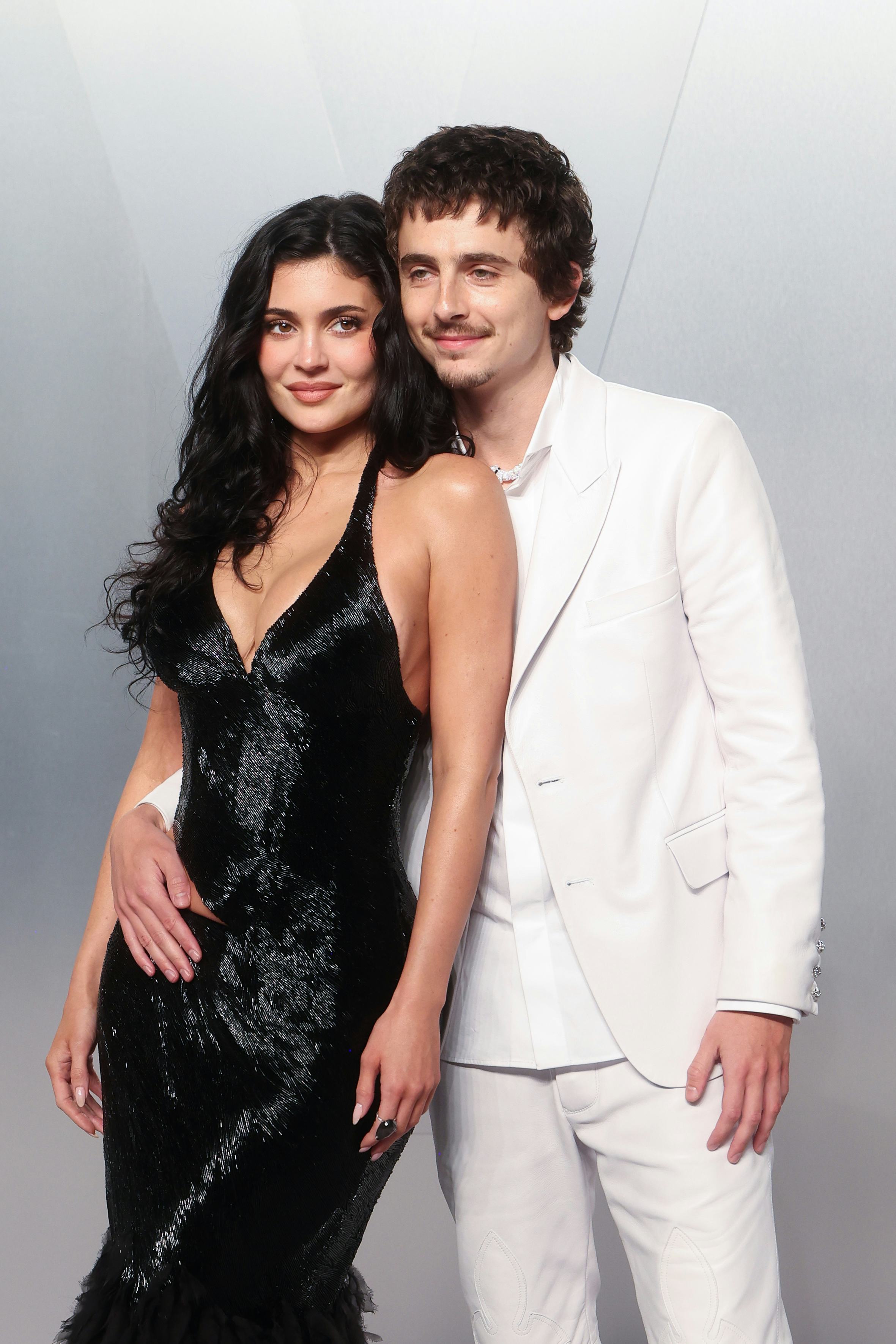 Kylie Jenner and Timothée Chalamet at the 2026 Vanity Fair Oscar Party held at the Los Angeles Count...