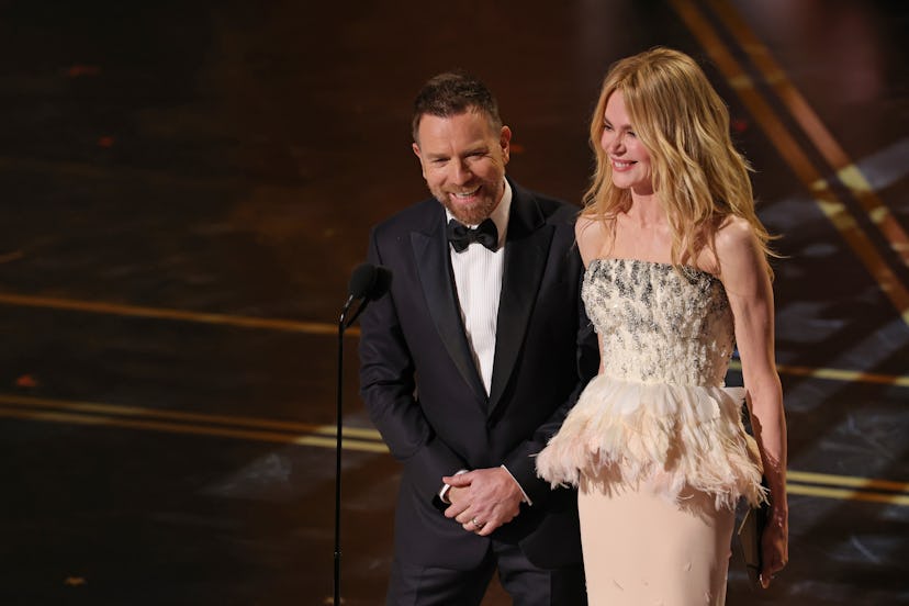 HOLLYWOOD, CALIFORNIA - MARCH 15: (L-R) Ewan McGregor and Nicole Kidman speak onstage during the 98t...