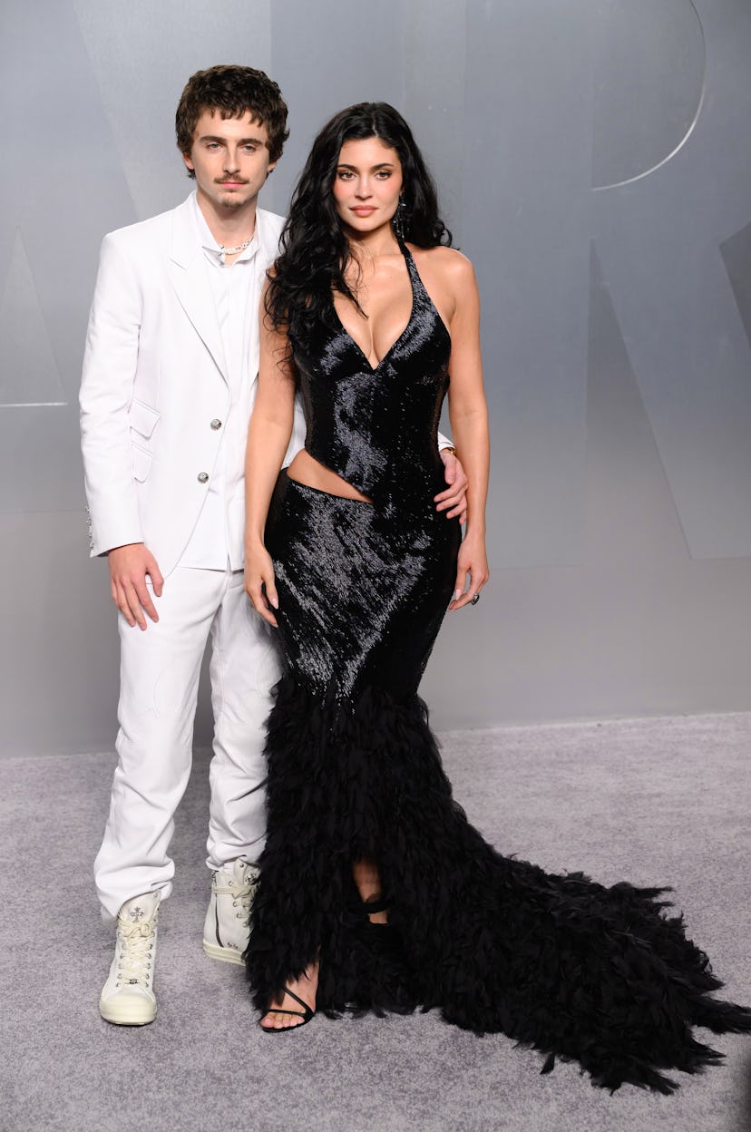 Kylie Jenner and Timothée Chalamet attend the 2026 Vanity Fair Oscar Party hosted by Mark Guiducci ...