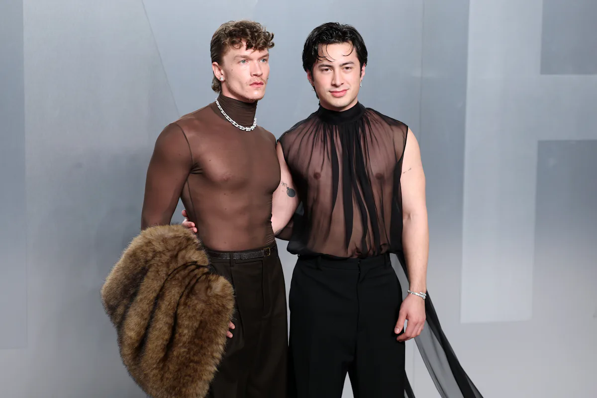 Connor Storrie & Hudson Williams' Matching Oscars Looks Were See-Through