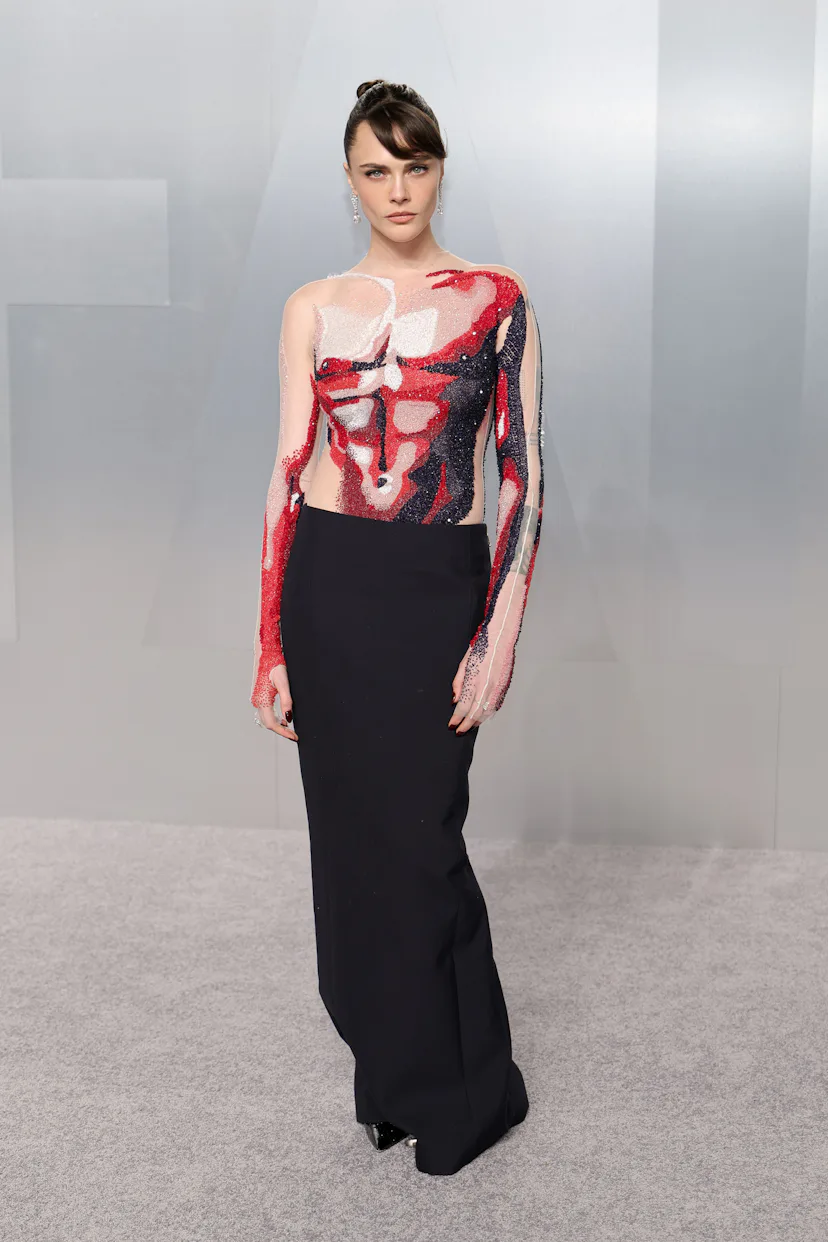 LOS ANGELES, CALIFORNIA - MARCH 15: Cara Delevingne attends the 2026 Vanity Fair Oscar Party Hosted ...