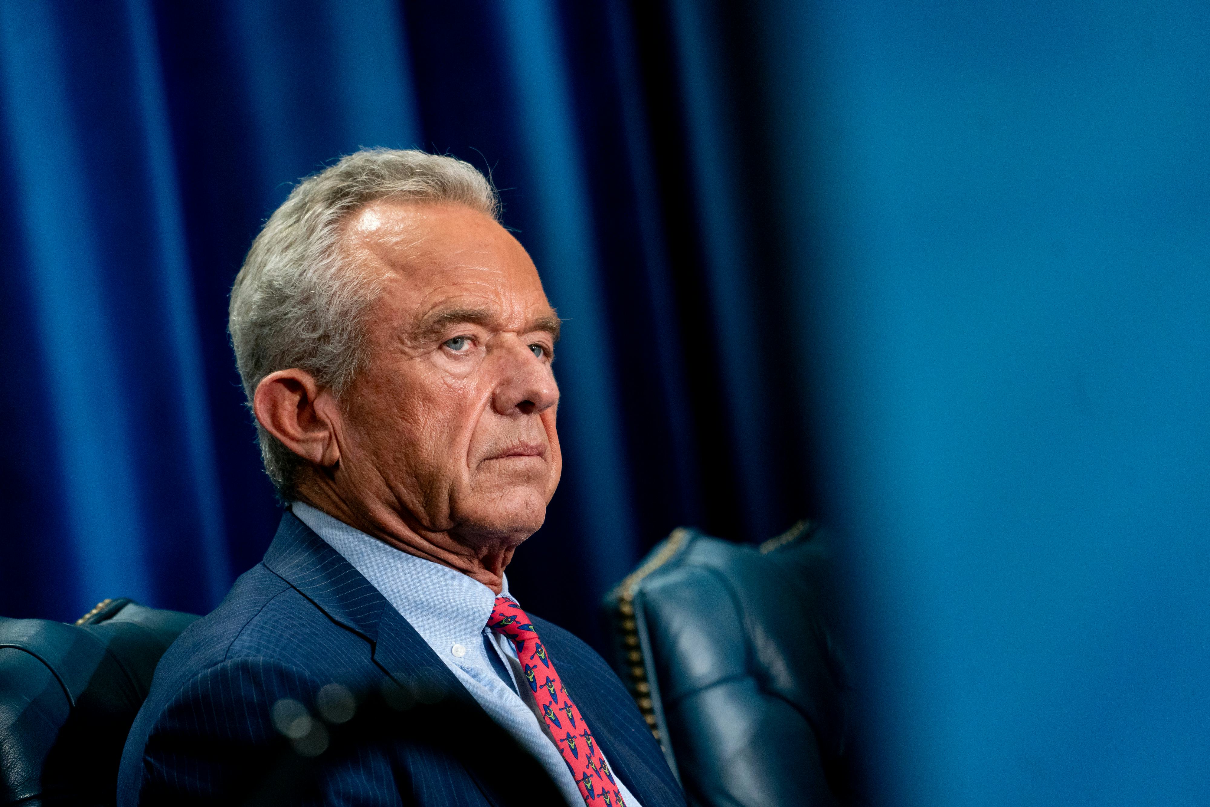 Robert F. Kennedy Jr., US secretary of Health and Human Services (HHS), during an announcement at th...