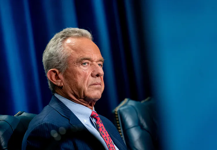 Robert F. Kennedy Jr., US secretary of Health and Human Services (HHS), during an announcement at th...