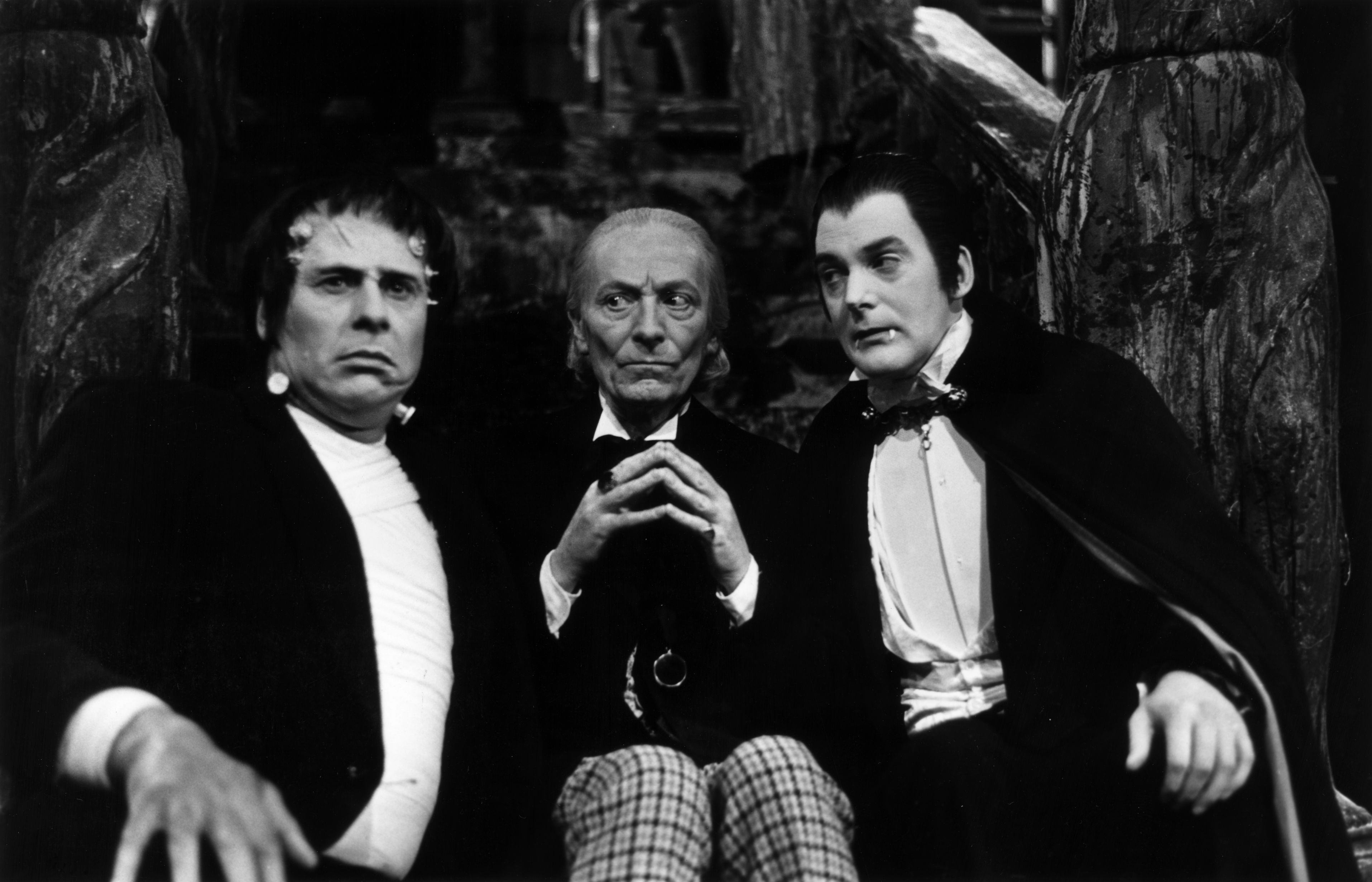 22nd May 1965:  William Hartnell (1908 - 1975, centre) stars as the doctor alongside Dracula and Fra...