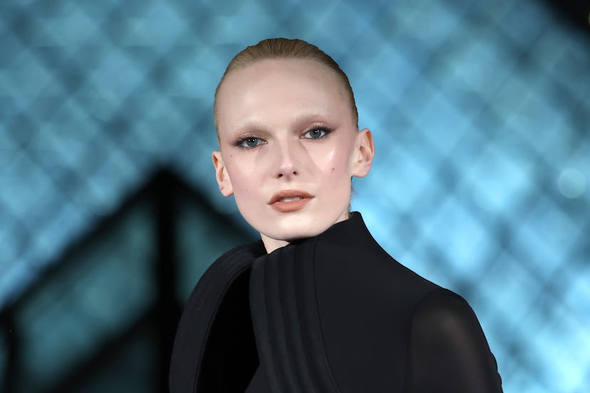 PARIS, FRANCE - MARCH 03: Alex Consani attends the Grand Dîner du Louvre at Musee du Louvre on March...