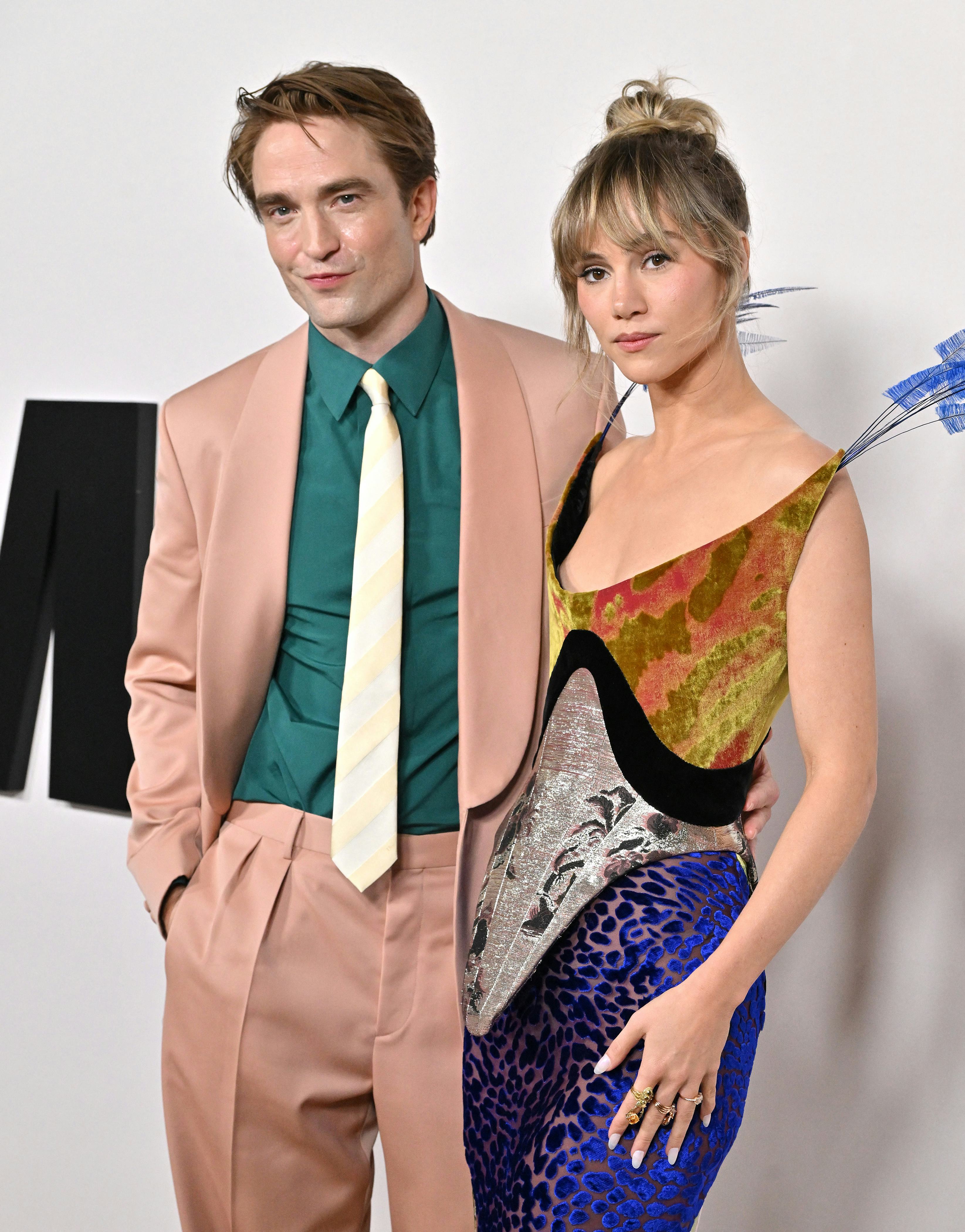British actor Robert Pattinson and British actress Suki Waterhouse attend the Los Angeles premiere o...