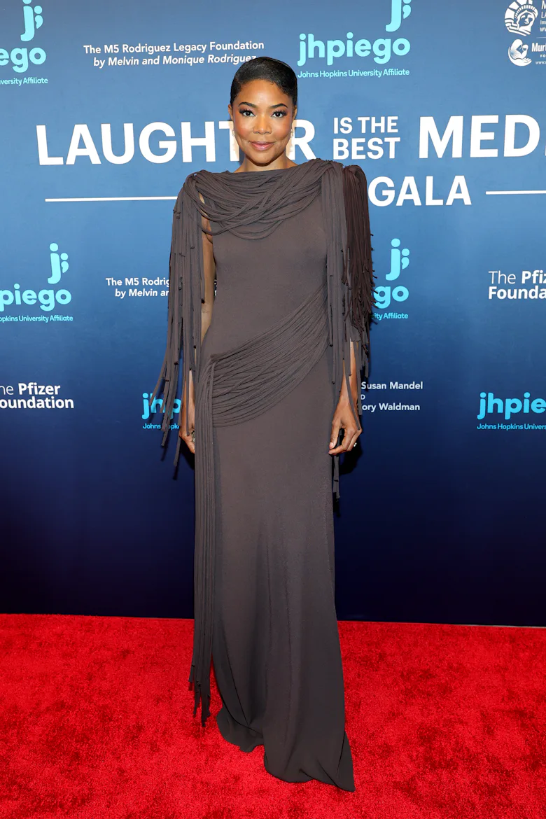 gabrielle union maxi dress New York & Company x Gabrielle Union + Twist-Front Print Maxi Dress