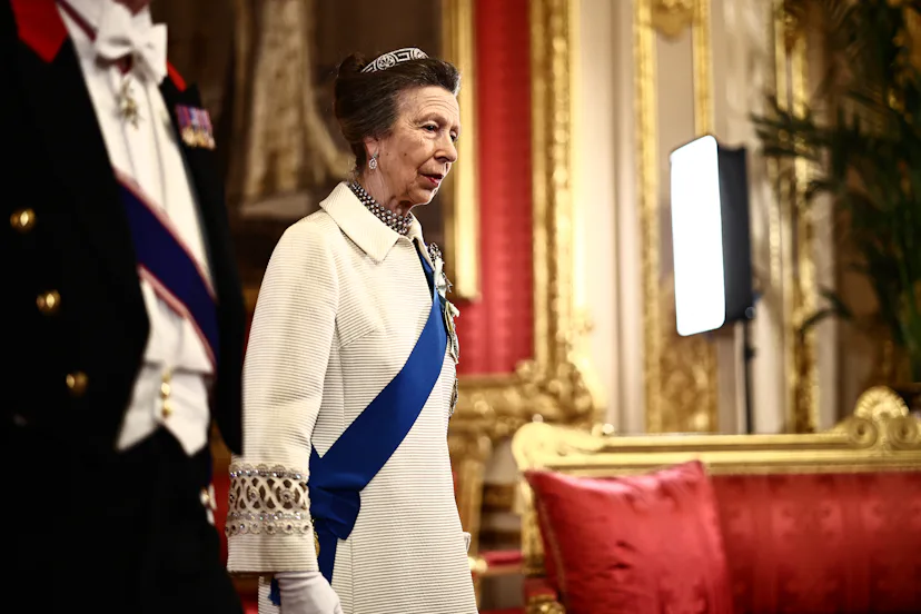 Britain's Princess Anne, Princess Royal arrives to attend a State Banquet in St George's Hall, at Wi...