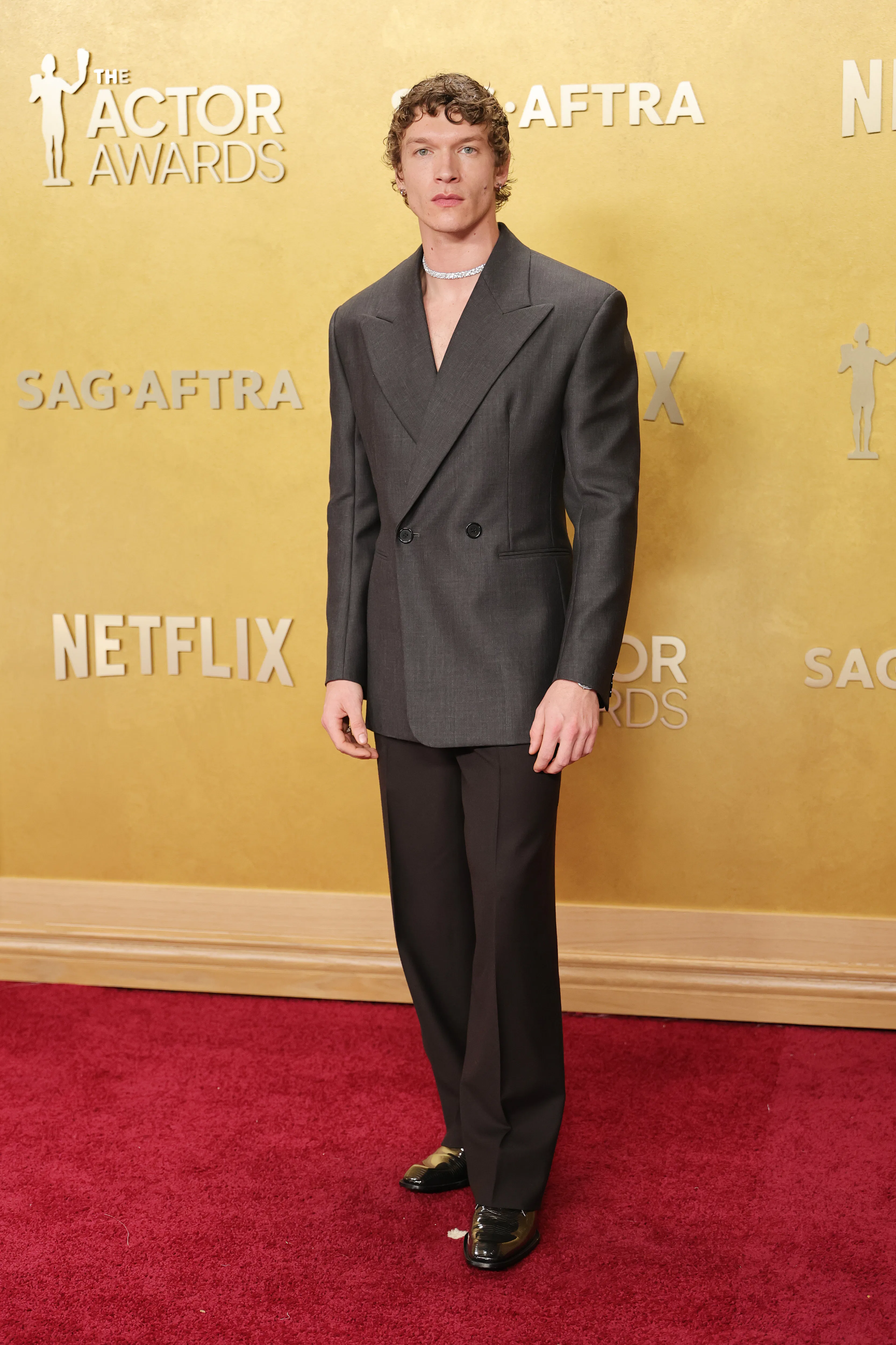 LOS ANGELES, CALIFORNIA - MARCH 01: Connor Storrie attends the 32nd Annual Actor Awards at Shrine Au...