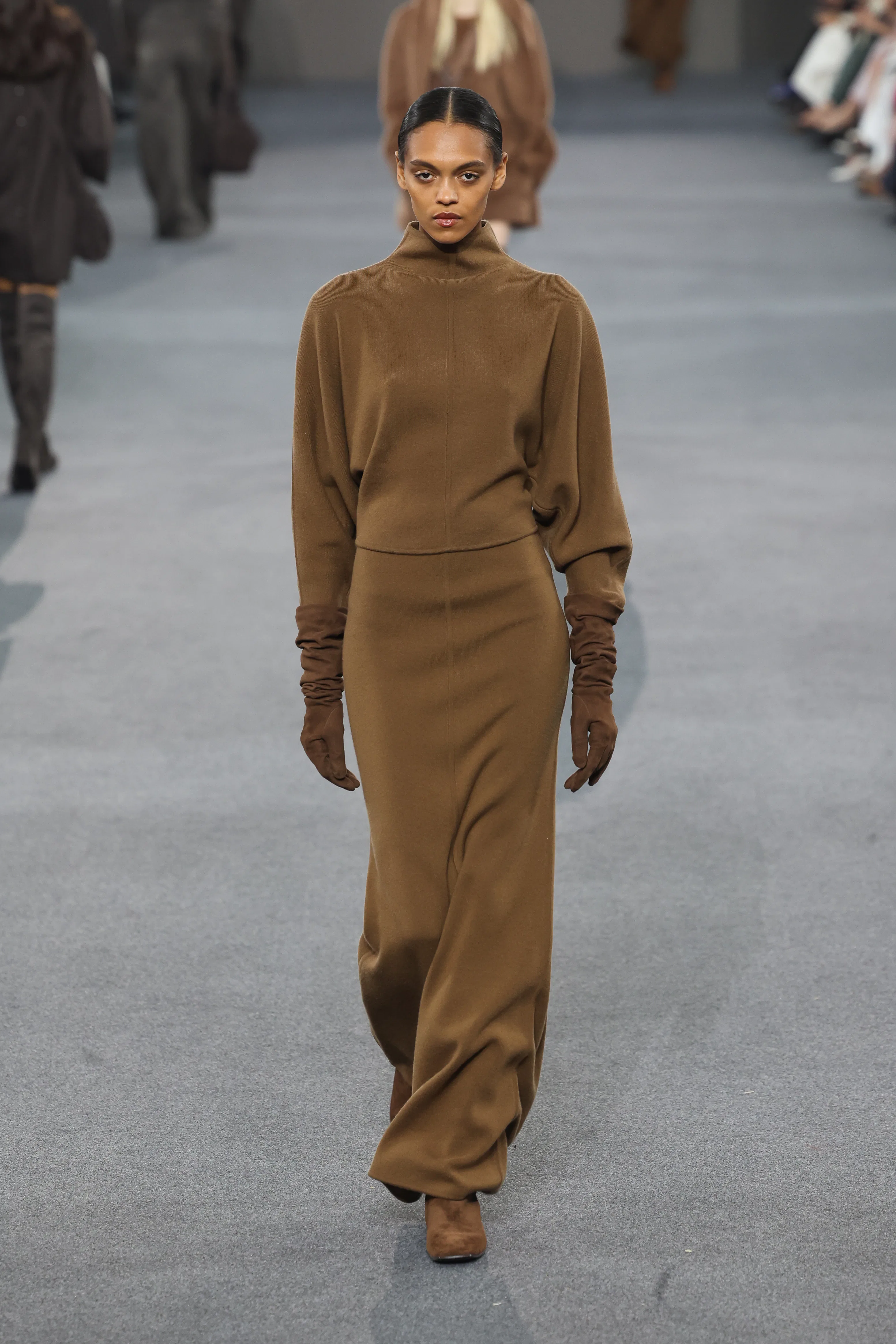 A model walks the runway at the Max Mara fashion show during the Milan Fashion Week - Womenswear Fal...