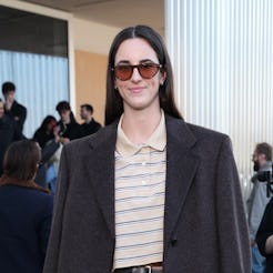 MILAN, ITALY - FEBRUARY 26: Caitlin Clark attends the Prada fashion show during the Milan Menswear F...