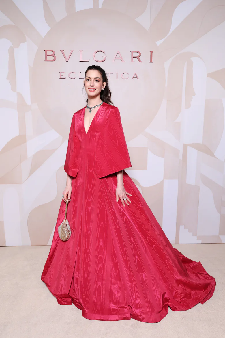 BOLLATE, ITALY - MARCH 23: Anne Hathaway attends the Bvlgari Eclettica High Jewelry And High-End Wat...