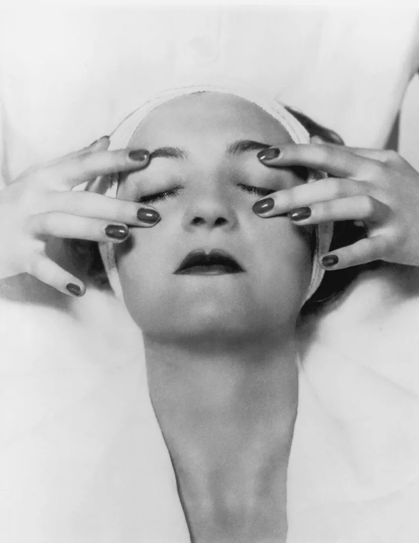 A woman closes her eyes to enjoy a facial massage, circa 1935. (Photo by FPG/Hulton Archive/Getty Im...
