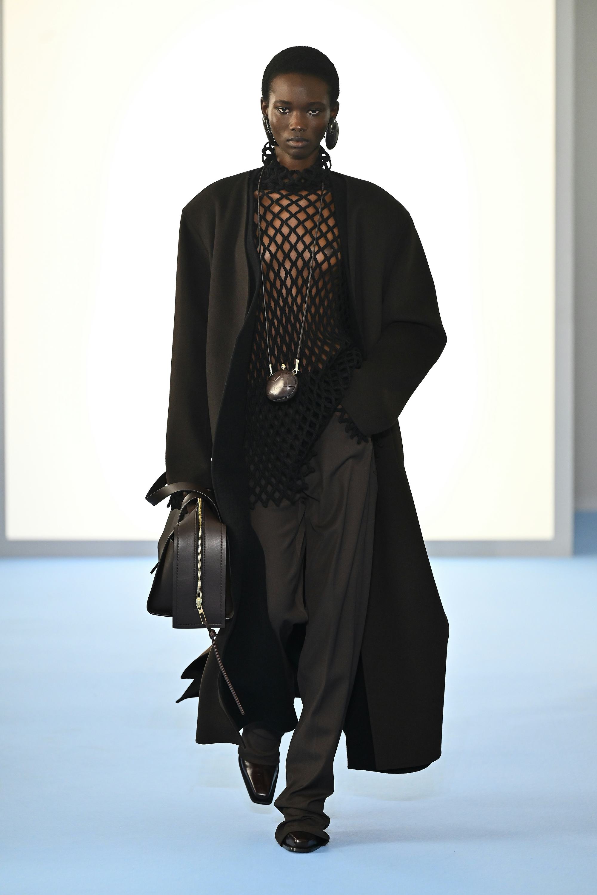 A model walks the runway at the Sportmax fashion show during the Milan Fashion Week - Womenswear Fal...