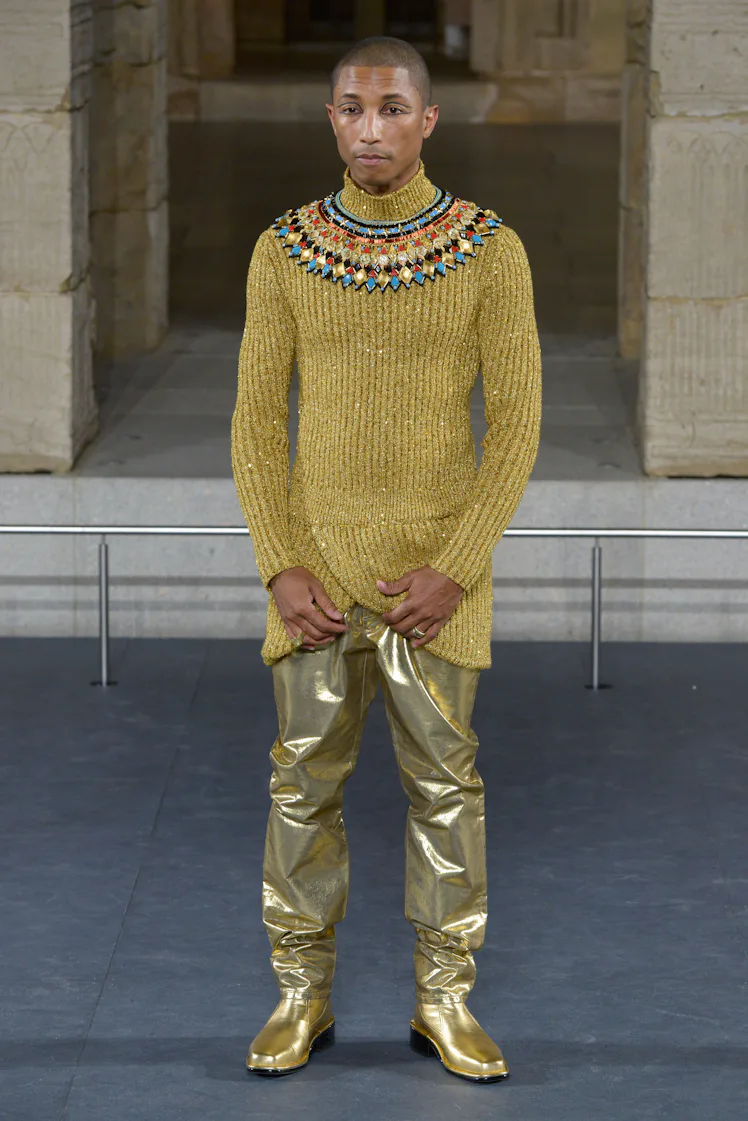 NEW YORK, NEW YORK - DECEMBER 04: Pharrell Williams walks the runway at Chanel Metiers D'Art 2018/20...