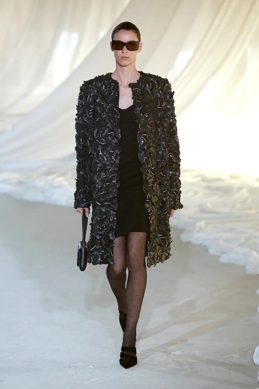 A model walks the runway during the Balmain Womenswear Fall/Winter 2026